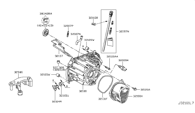 2015 Nissan Versa Plug-Drain Diagram for 3271600QAA