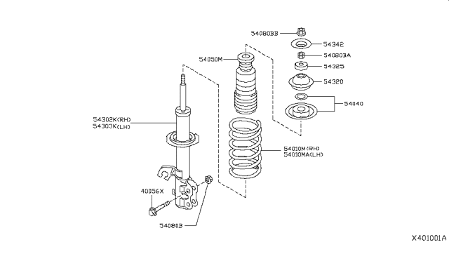 2019 Nissan Versa  Insulator Diagram for 54588JP00E
