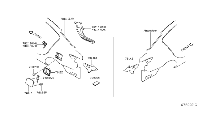 2015 Nissan Versa Base Assy-Rear Combination Lamp, LH Diagram for G81413BAMA