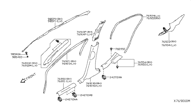 2014 Nissan Versa  Protector-Harness Diagram for 242701HJ1A