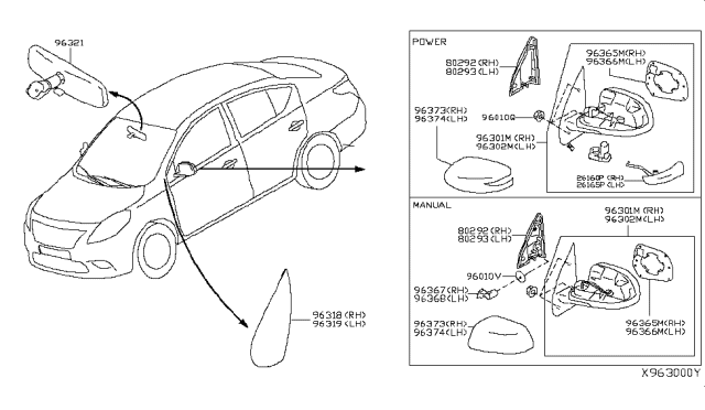 2017 Nissan Versa  Grommet Diagram for 284341HK0A