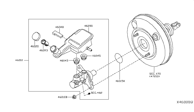 2012 Nissan Versa  Seal Kit-O Ring Diagram for 460961HD0A