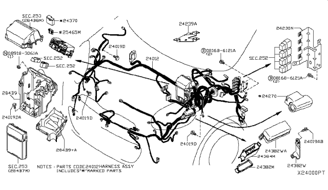 2019 Nissan Versa  Bracket Diagram for 252383AN0A