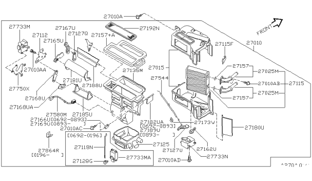 1996 Nissan Stanza  Packing Diagram for 9223271L00