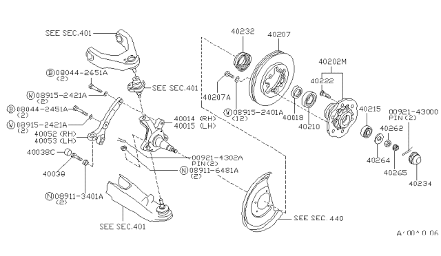 1995 Nissan Hardbody Pickup (D21U)  COTTER Pin Diagram for 0092143000