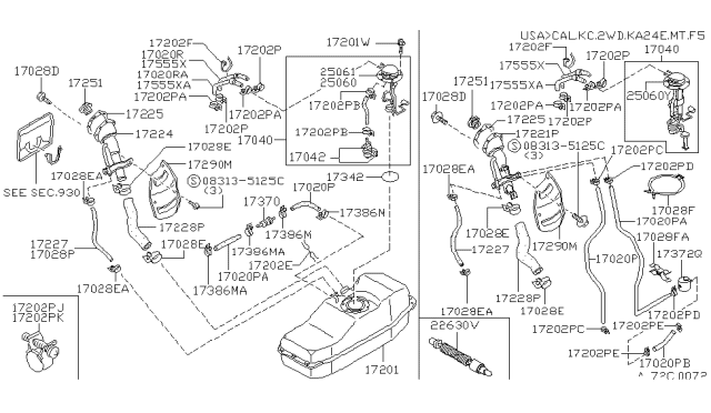 1996 Nissan Hardbody Pickup (D21U)  Clamp-Hose Diagram for 0155500201
