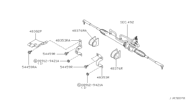 1999 Nissan Maxima  Insulator Diagram for 5444431U01