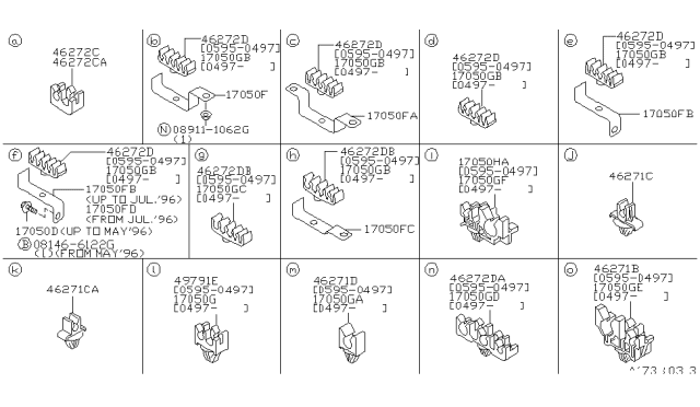 1997 Nissan Maxima  Clip Diagram for 175610L710