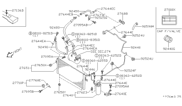 1995 Nissan Maxima  Tank Assy-Liquid Diagram for 9213140U00