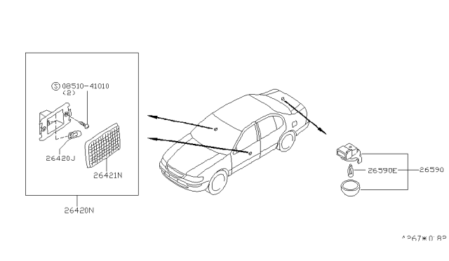 1999 Nissan Maxima  Screw Diagram for 0851041010