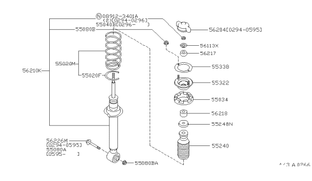 1996 Nissan Maxima  ABSORBER Kit Diagram for 5621031U25