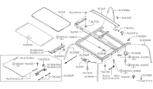 1998 Nissan Maxima Screw Diagram for 9131279900