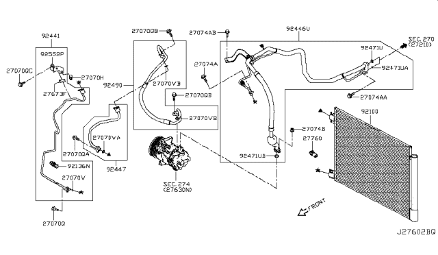 2018 Nissan Rogue Sport  Heat EXCHANGER-Internal Diagram for 924466MA0A