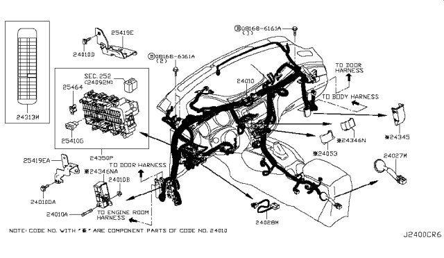 2019 Nissan Rogue Sport Puller-Fuse Diagram for 2432179903