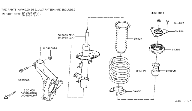 2018 Nissan Rogue Sport  Bound Bumper Assembly Diagram for 540504CL0B