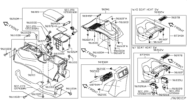 2018 Nissan Rogue Sport  Grille-Center Ventilator Diagram for 687944CL1A