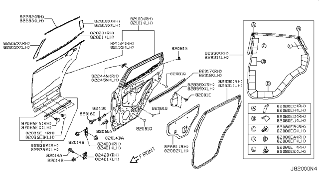 2018 Nissan Rogue Sport  Clip Diagram for 808516MA1D