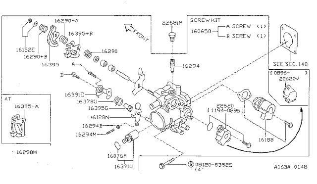 1997 Nissan Sentra  Valve-Kit Diagram for 161883M200