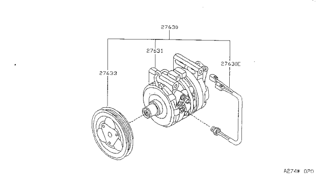 1996 Nissan Sentra  Fuse Assy-Temperature Diagram for 92657F4300