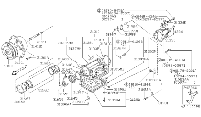 1997 Nissan 240SX  Breather-Air Diagram for 3138141X01