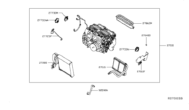 2019 Nissan Altima  Core-Heater Diagram for 271406CA1A