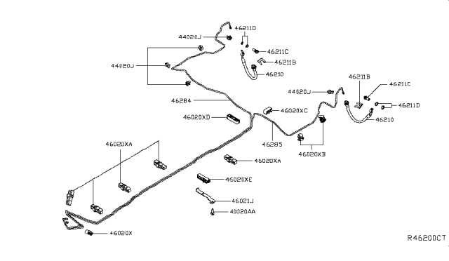 2019 Nissan Altima Hose Brake Rear Diagram for 462106CA5B