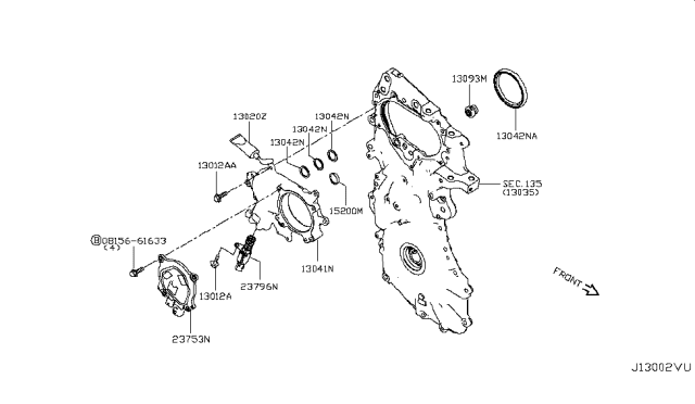 2019 Nissan Altima  Target Assembly-Sensor, VTC Diagram for 130935TA0A