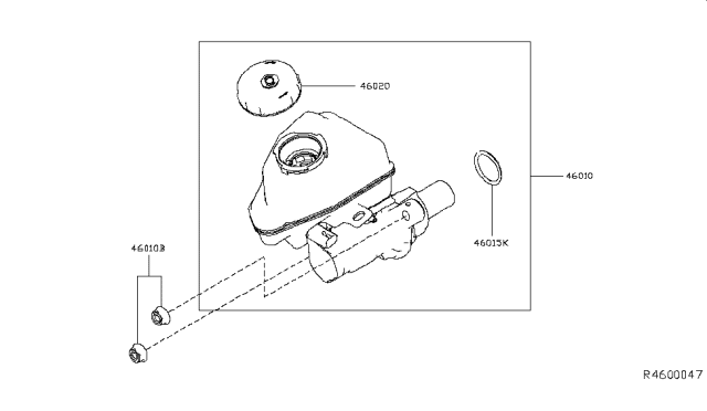 2019 Nissan Altima  Cap Oil RESVOIR Diagram for 460204CU0A