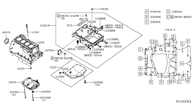 2019 Nissan Altima  Plug-Thread Diagram for 089317221A