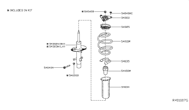 2019 Nissan Altima  Spring-Front Diagram for 540106CB0A