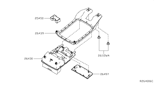 2019 Nissan Altima Lamp Assembly Map Diagram for 264306CA0A