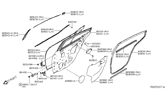 2019 Nissan Altima  Check Link Assembly Diagram for 824306CA0A