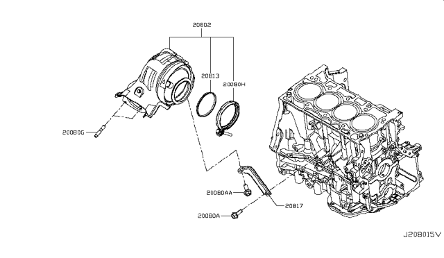2019 Nissan Altima  Three Way Catalytic Converter Diagram for 208A26CU0A
