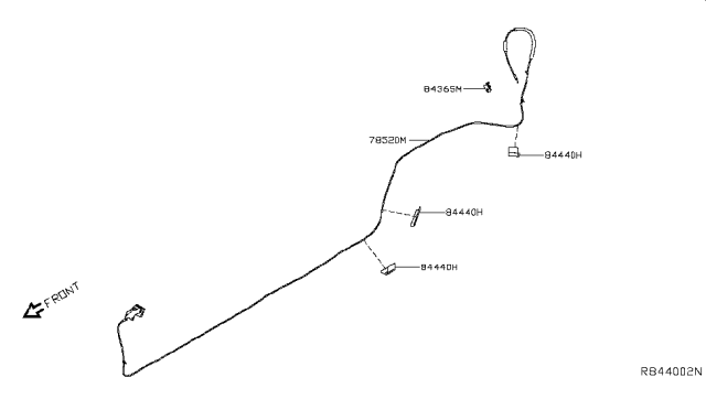 2019 Nissan Altima Cable Gas Filler Open Diagram for 788216CA0A