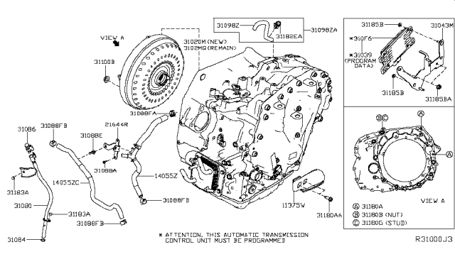 2019 Nissan Altima  Hose-Breather Diagram for 310986CB0A