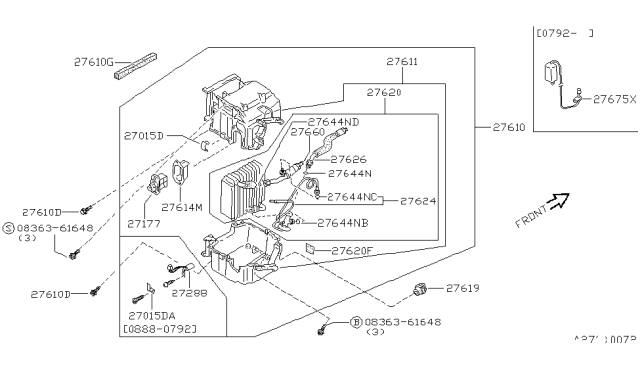 1993 Nissan Maxima Amplifier Diagram for 2776185E01