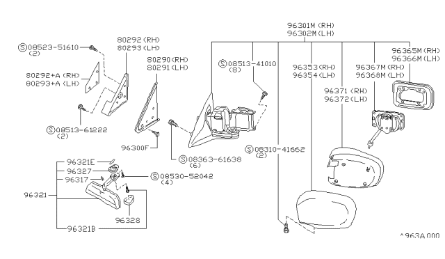 1992 Nissan Maxima  Screw-Tapping Diagram for 0852351610