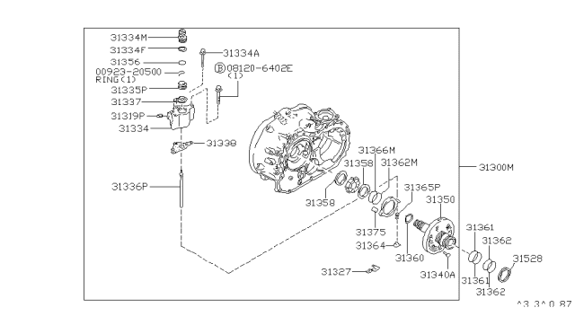 1993 Nissan Maxima  Ring-Seal Diagram for 3152580X08