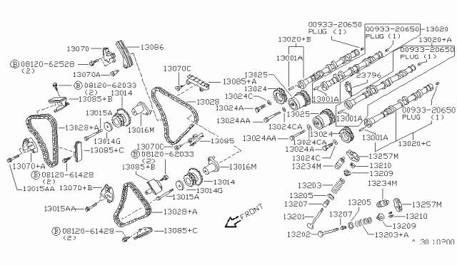 1991 Nissan Maxima  Seal Valve Diagram for 13207D0111