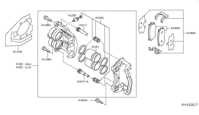 2016 Nissan Frontier  Pin Diagram for 44139ZK30A