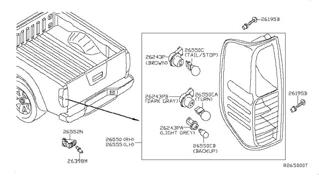 2006 Nissan Frontier Screw Diagram for 0143601601