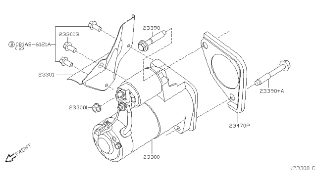 2010 Nissan Frontier  Bolt Diagram for 233906N20A