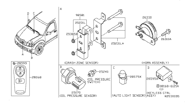 2006 Nissan Frontier  Bracket Diagram for 985Q2EA000