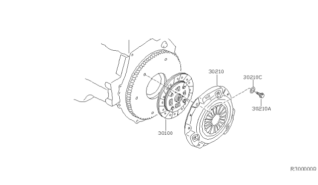 2006 Nissan Frontier  Disc Assy-Clutch Diagram for 30100EA000