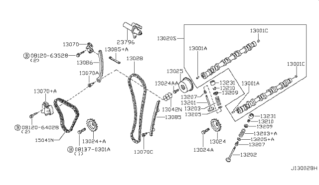 2014 Nissan Frontier Spring-Valve Diagram for 132034JM1C