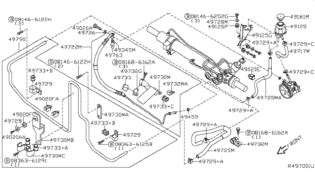 2016 Nissan Frontier  Clip Diagram for 4747653J00
