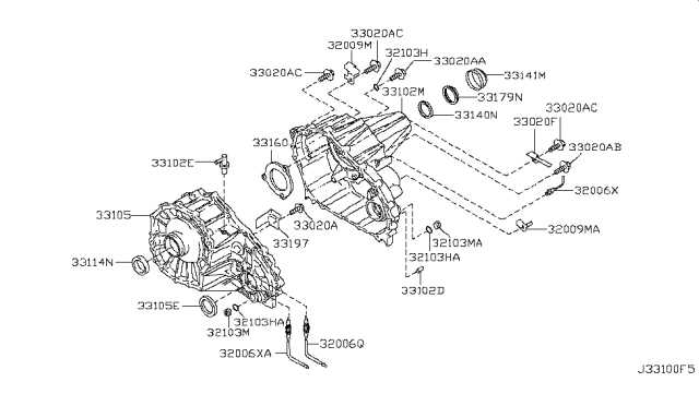 2012 Nissan Frontier Cover Oil Diagram for 33146EA30A