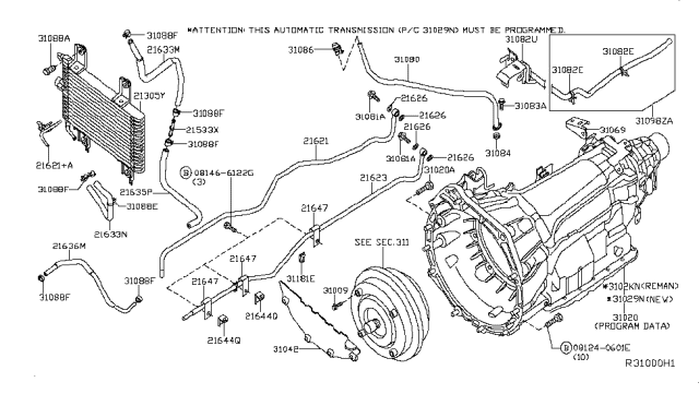 2018 Nissan Frontier Clamp Diagram for 216397990A