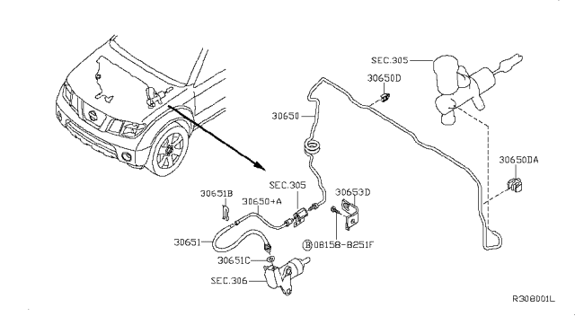 2019 Nissan Frontier  Bracket-Clutch Hose Diagram for 50915EA000