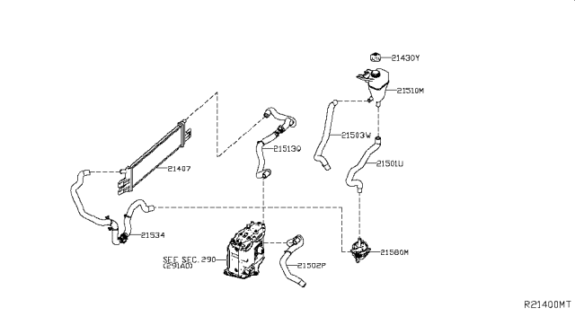 2018 Nissan Rogue Radiator Assembly-Sub Diagram for 214574BC0A